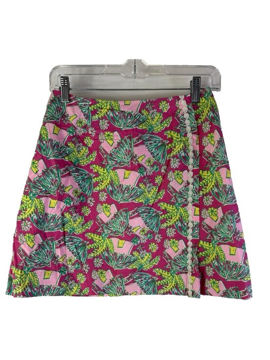 Lilly Pulitzer Dresses & Skirts - Vintage 90s Lilly Pulitzer Floral Jungle Print Wrap Skirt